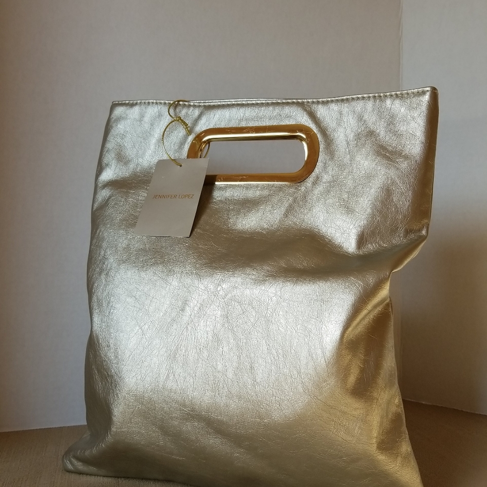 Jennifer Lopez JLo Metallic Foldable Clutch Bag